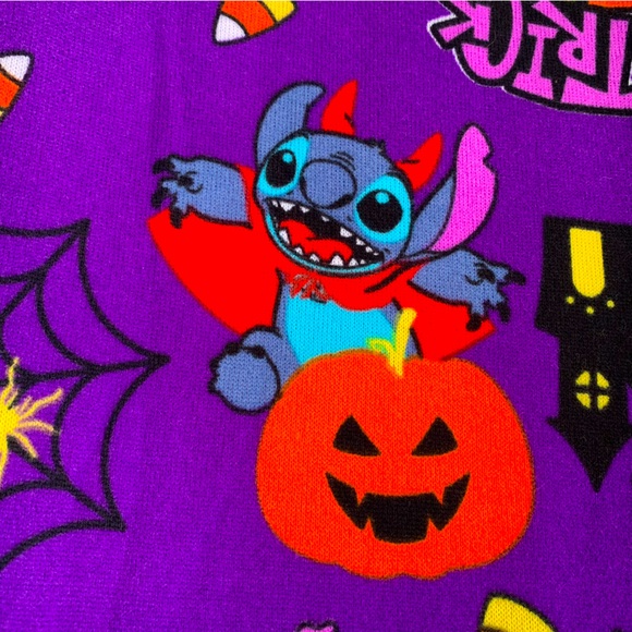 Disney Tops - Disney Stitch Halloween (NWOT) (M 8-10) long sleeve trimmed in purple + neckline